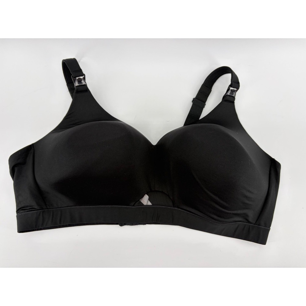 Cacique, Lane Bryant, Lightly Lined Wireless Bra, Black, Comfort, Size 48DD